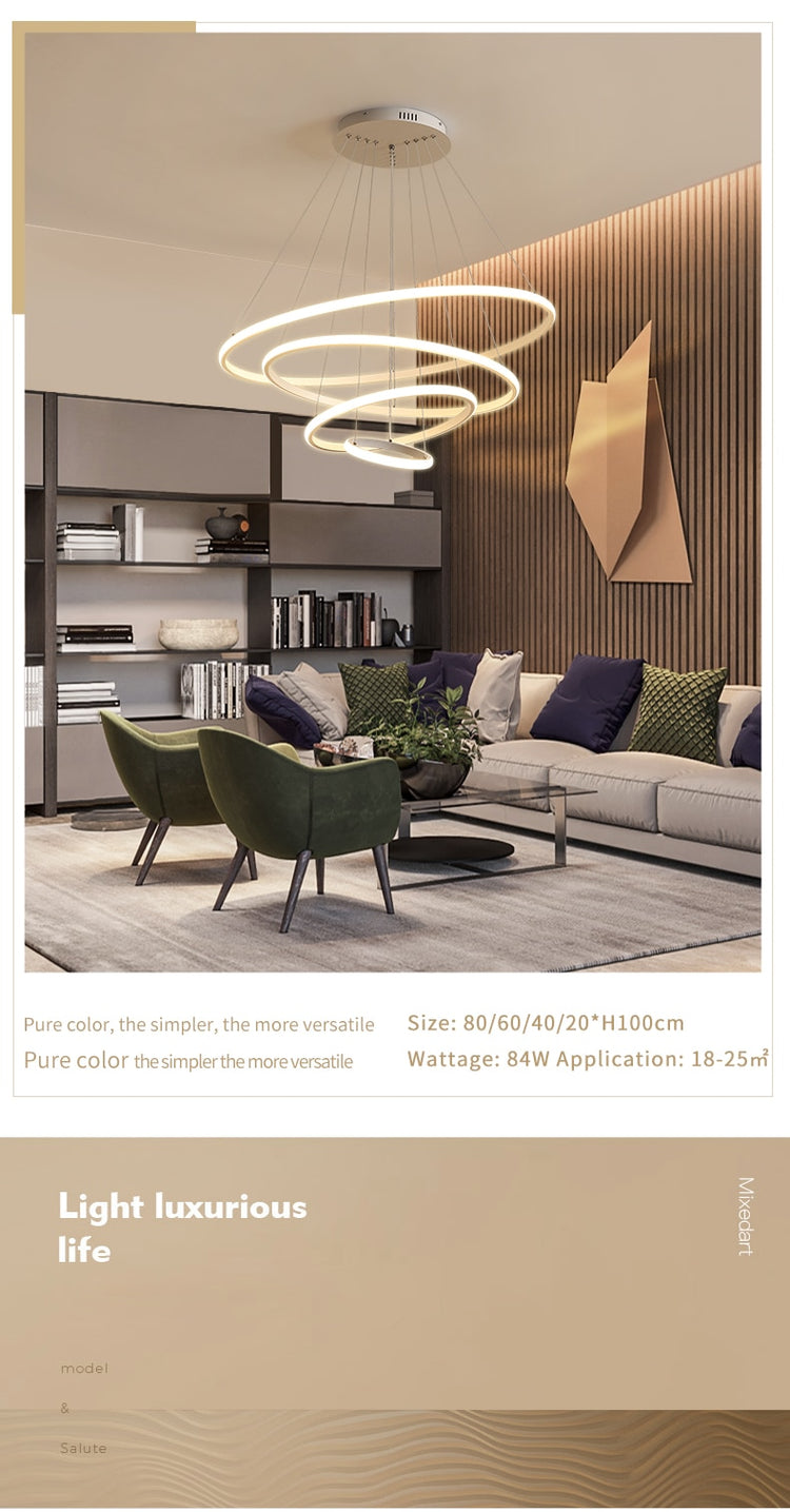 Indoor Modern Circular Ring Chandelier