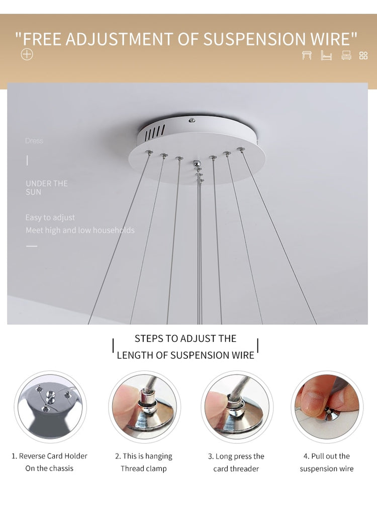 Indoor Modern Circular Ring Chandelier