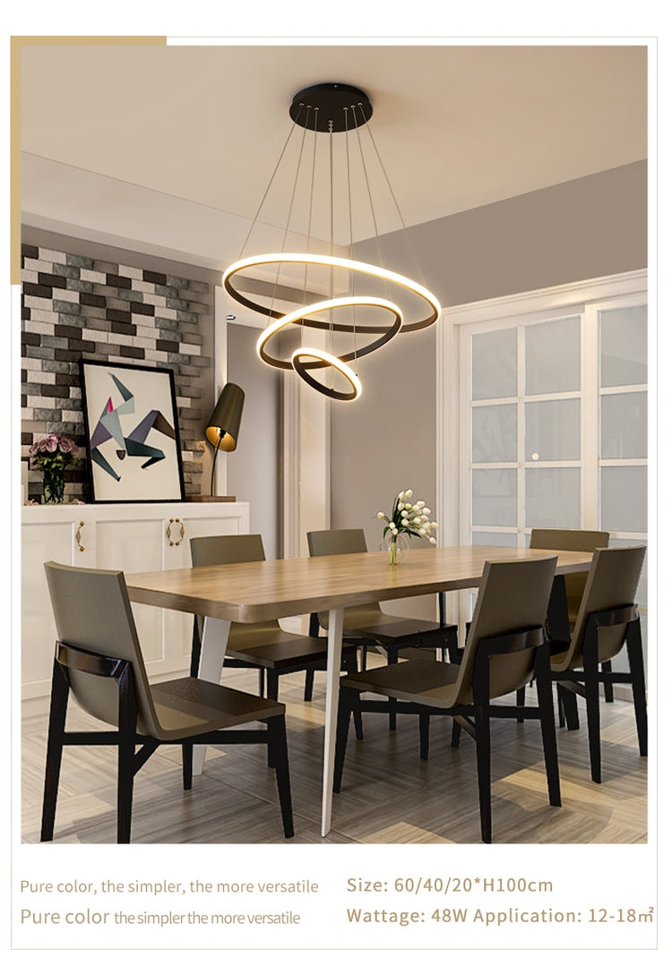 Indoor Modern Circular Ring Chandelier