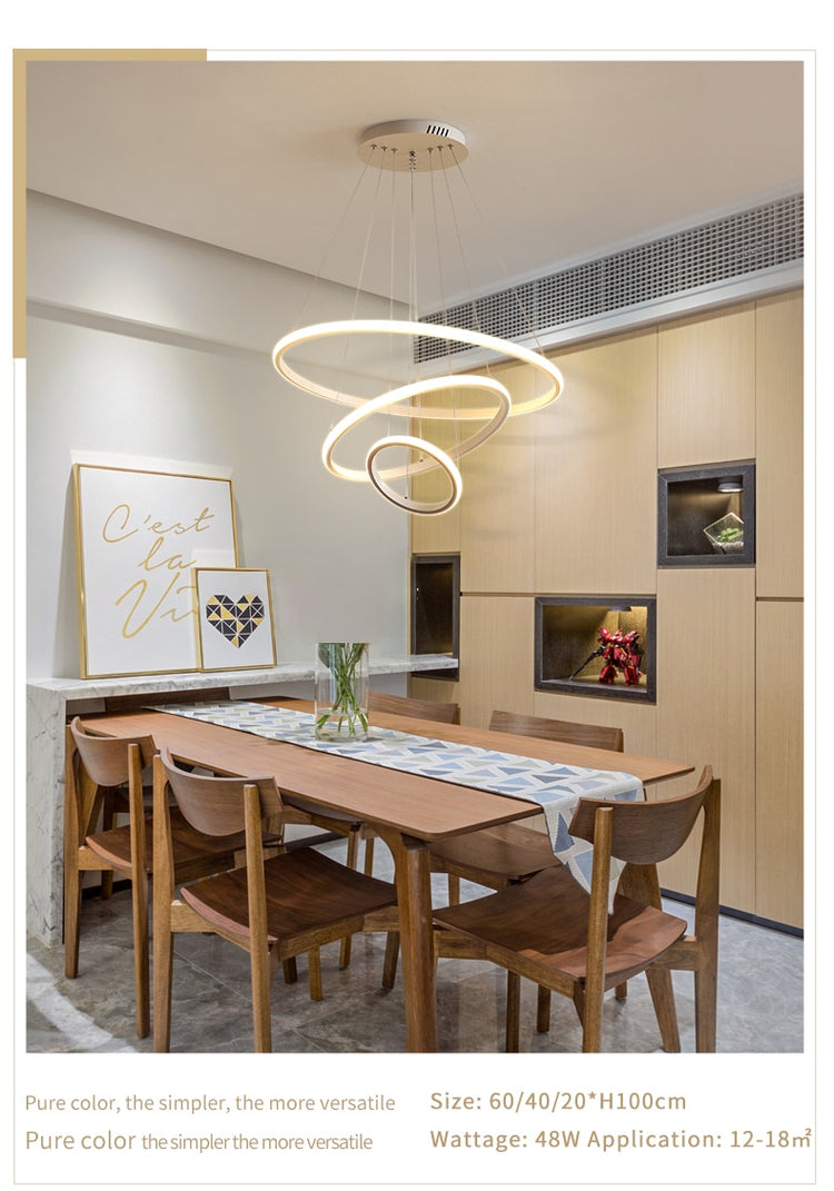 Indoor Modern Circular Ring Chandelier