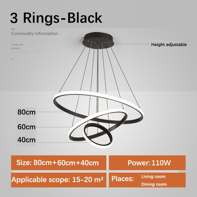 Indoor Modern Circular Ring Chandelier