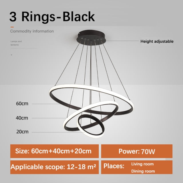 Indoor Modern Circular Ring Chandelier