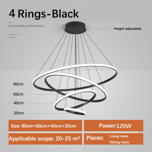 Indoor Modern Circular Ring Chandelier