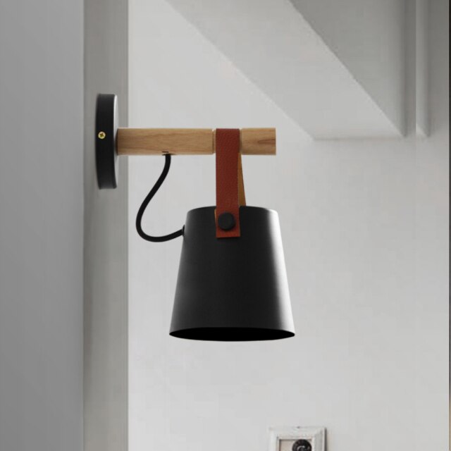 Nordic Wooden Hanging Wall Lamps